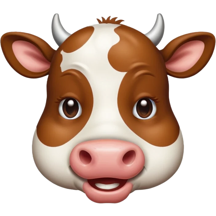 Cow winking emoji