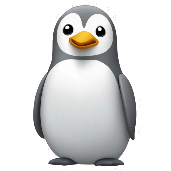 Pingouin gris et blanc avec un petit bec  emoji