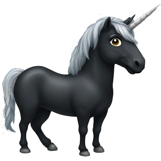 Black unicorn emoji