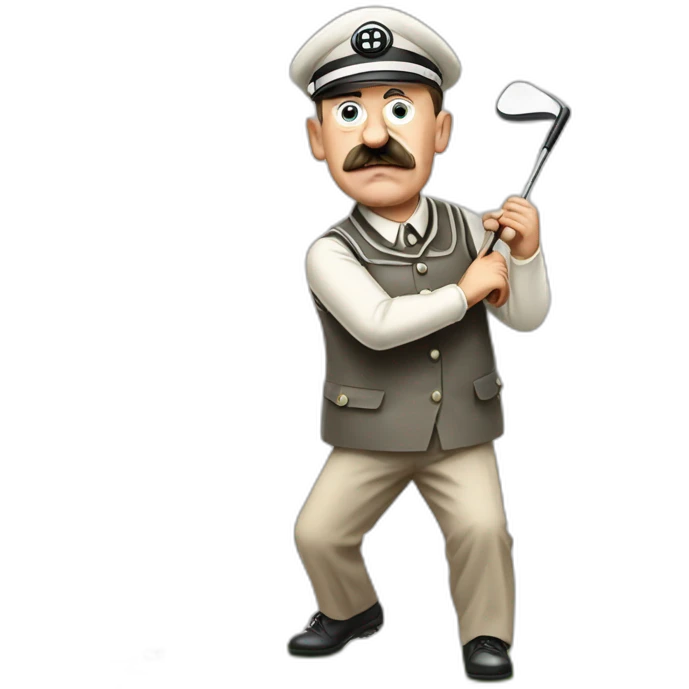 Adolf Hitler playing golf emoji