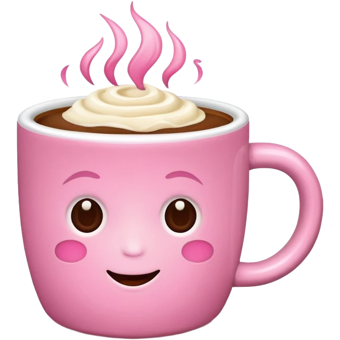 Pink coffee emoji
