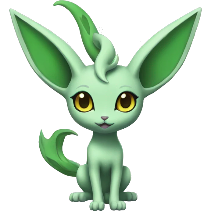 Espeon-Leafeon full body emoji