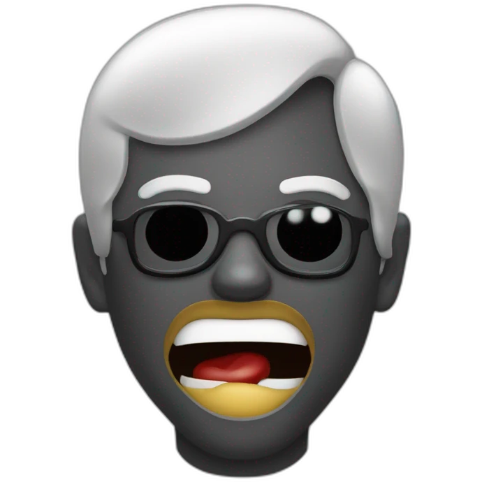 même du noir qui à la bouche ouverte et les main sur la tête emoji