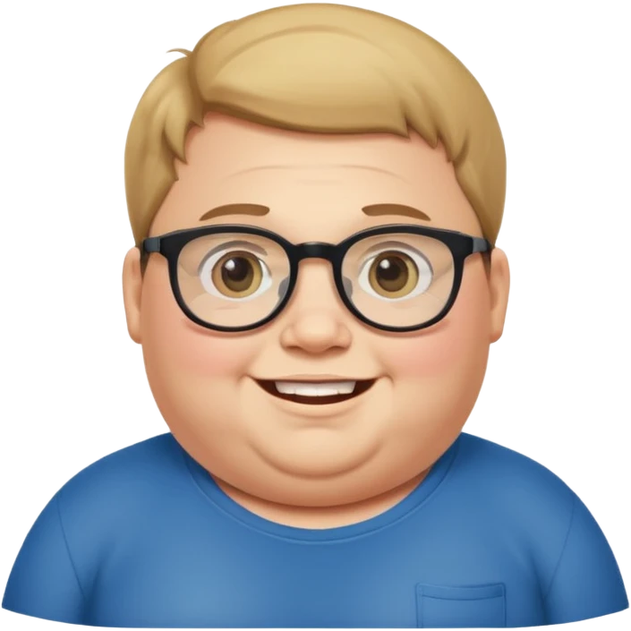 obese boy with spectacles emoji