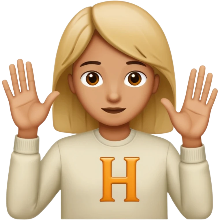 La H con las manos emoji