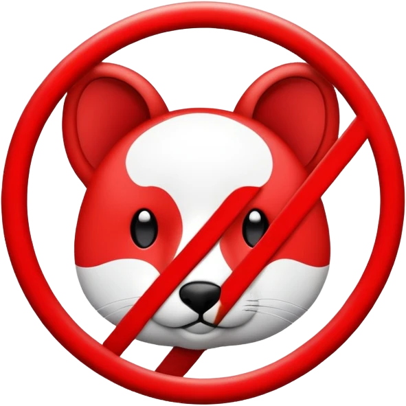 Make a no animal sign like this🚷 emoji