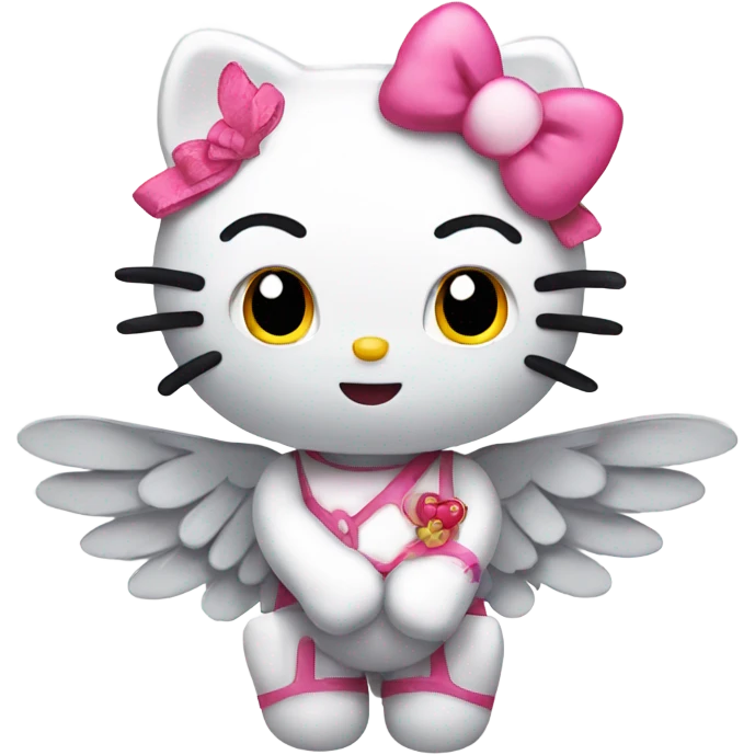 Hello kitty with wings  emoji