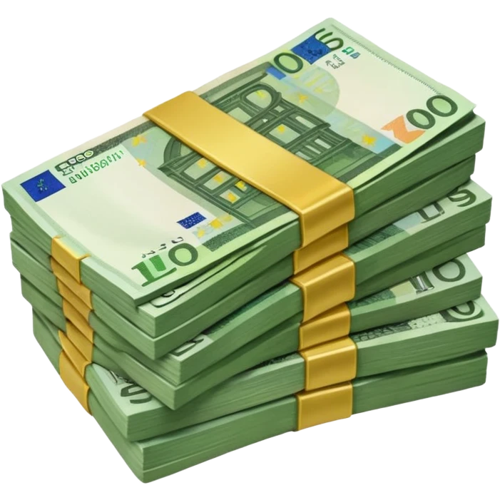 liasse de billet d'euro emoji