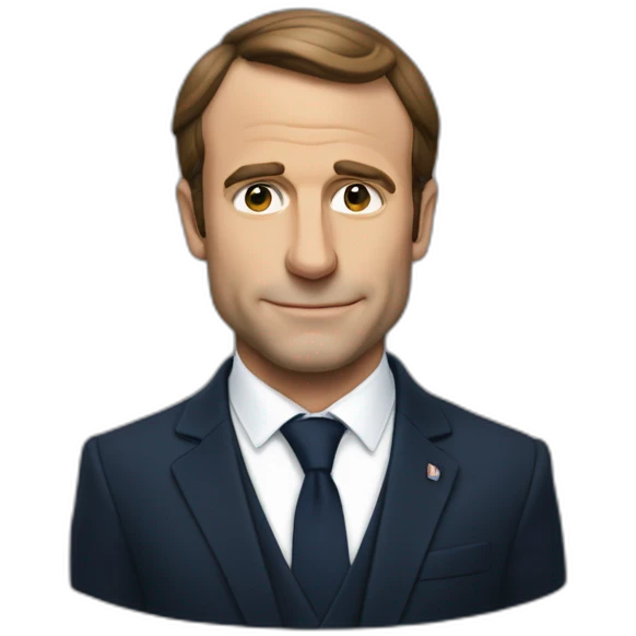 Macron qui fait un bras d'honneur emoji
