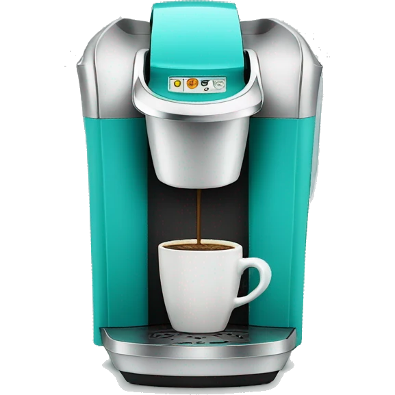 Realistic turquoise keurig coffee machine  emoji