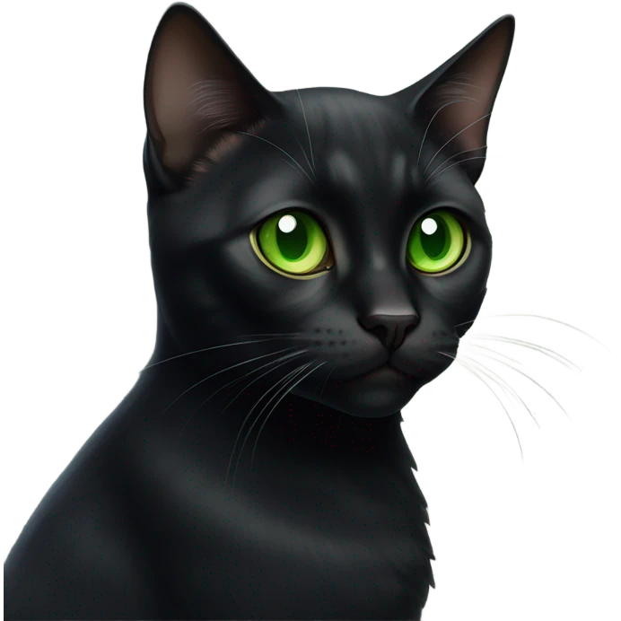 Black cat hungry emoji