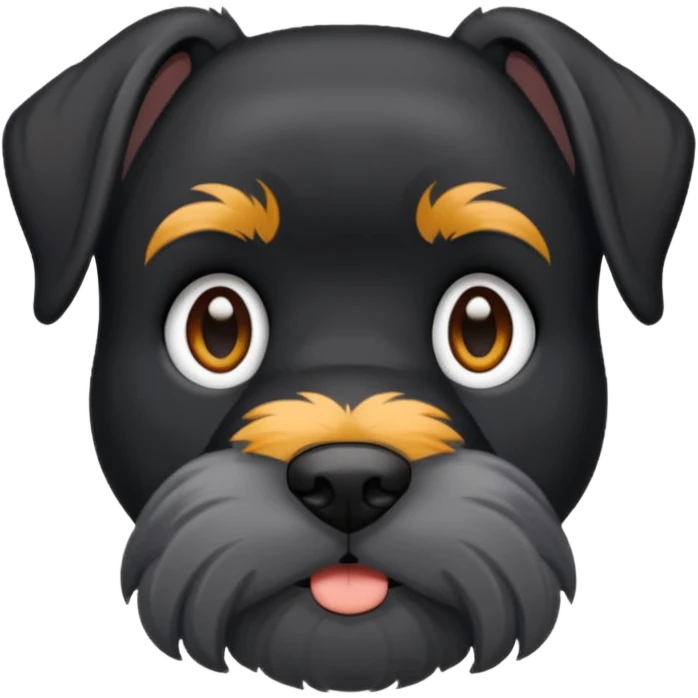 Black schnauzer  emoji