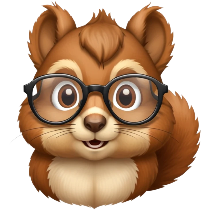 squirrel wearing glasses emoji