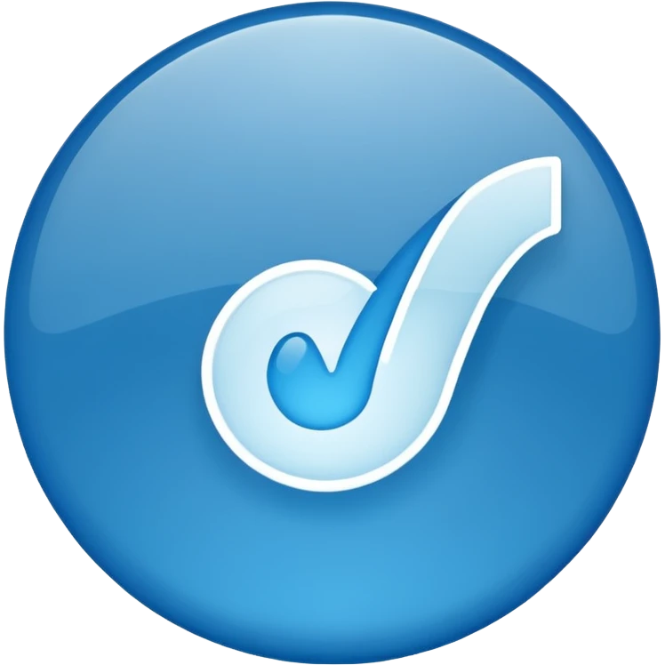 Blue tick emoticon emoji