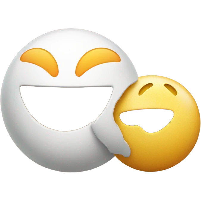 emoji eating two sphere shaped things connected my a stretchy piece of skin emoji