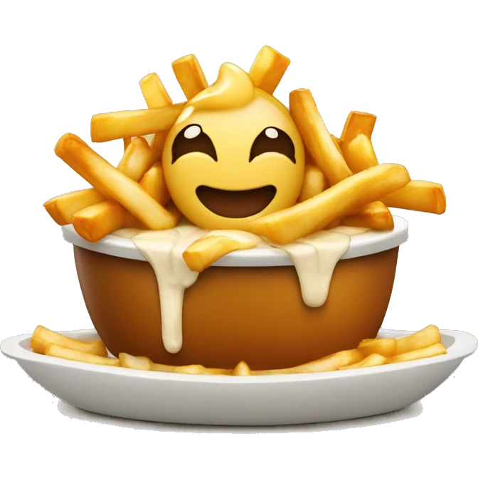 Poutine qui mange une poutine emoji