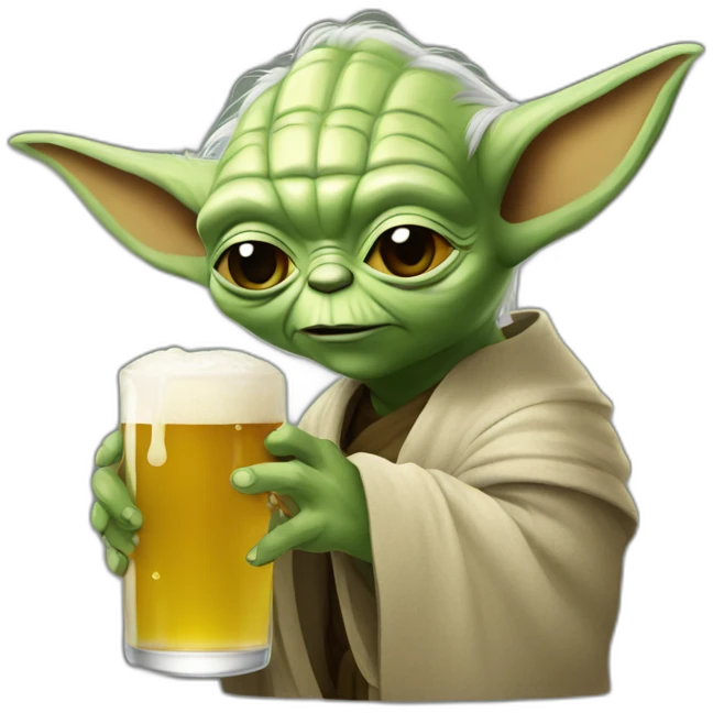 Yoda drink beer emoji