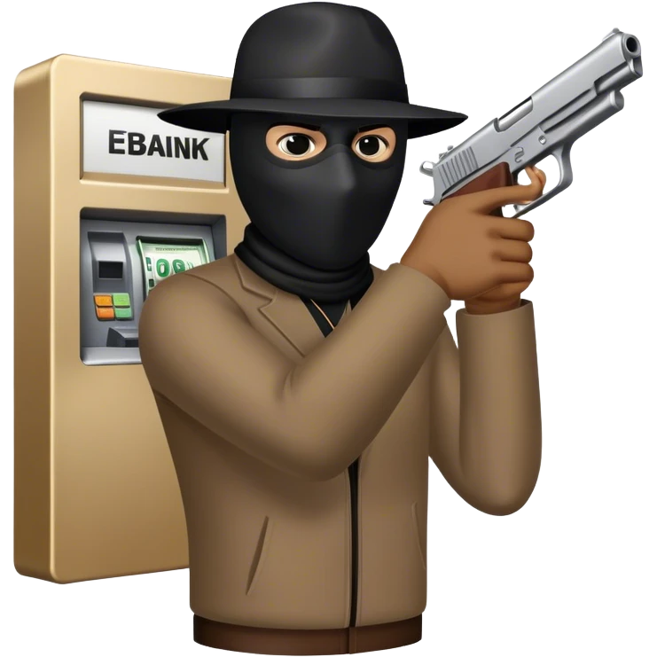 Masked armed robbery emoji