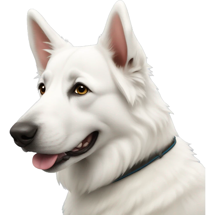 White swiss shepherd dog emoji