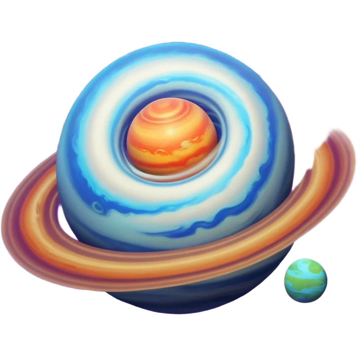 Gas Planet – swirling colorful clouds with no solid ground emoji