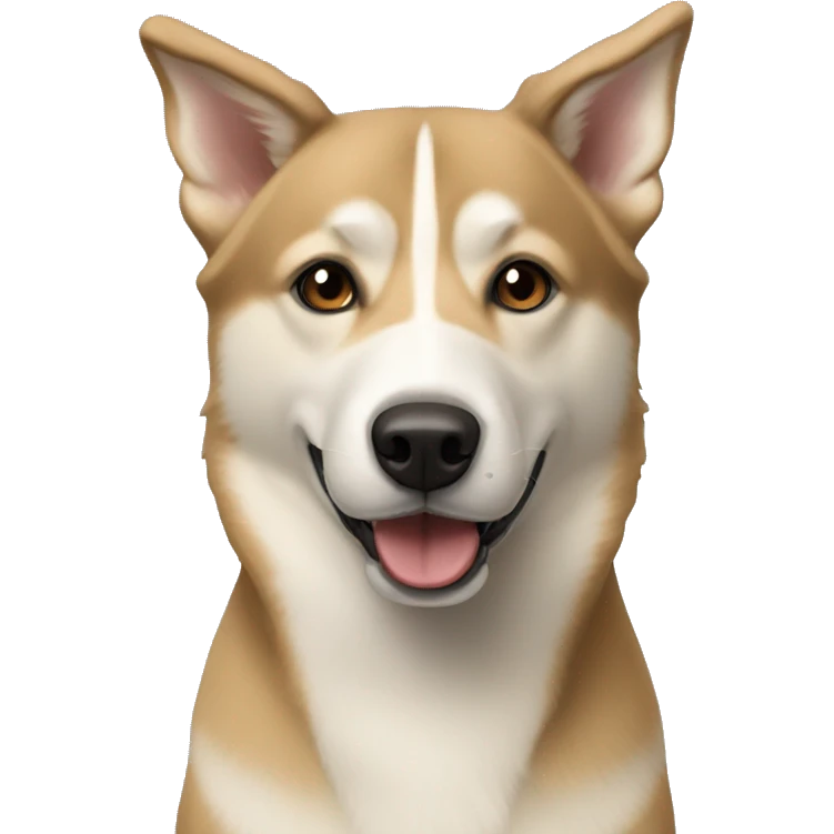 Tan Carolina dug husky mix emoji