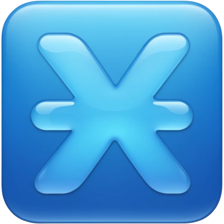 the word 'yay' in a creative, blue-themed style emoji