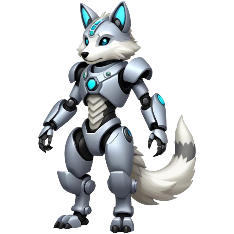 Anthro Protogen-furry-fursona, full body emoji