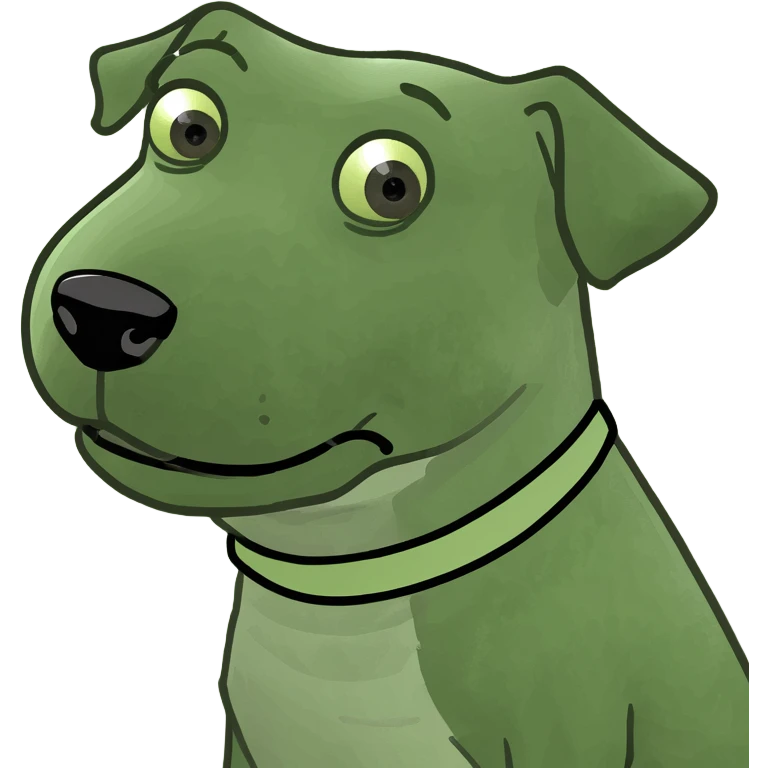 Dog thinking emoji