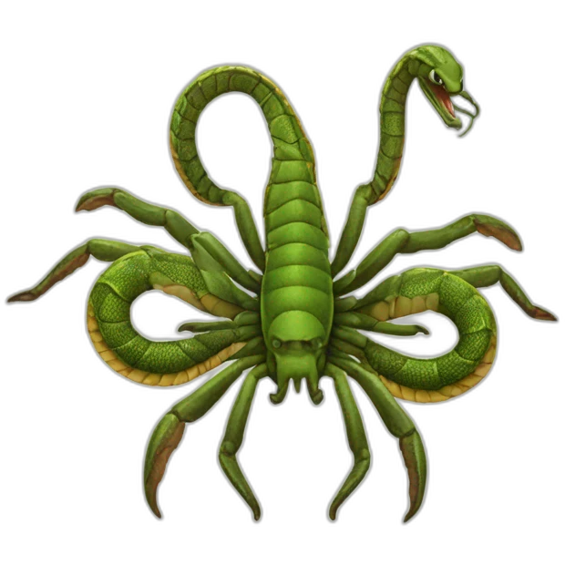 Sirène serpent scorpion araignée emoji
