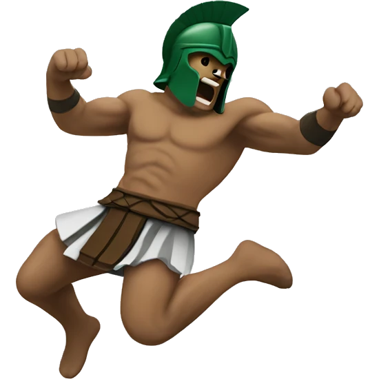 Spartan jumping emoji