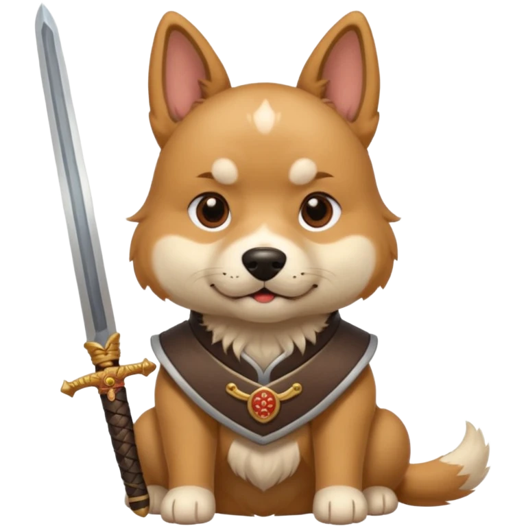 dog chinese with sword emoji
