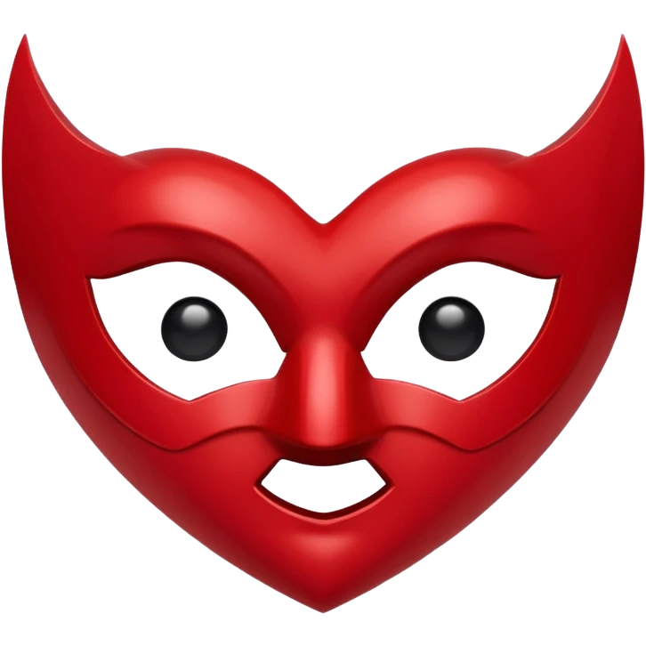 superhero mask themed heart emoji