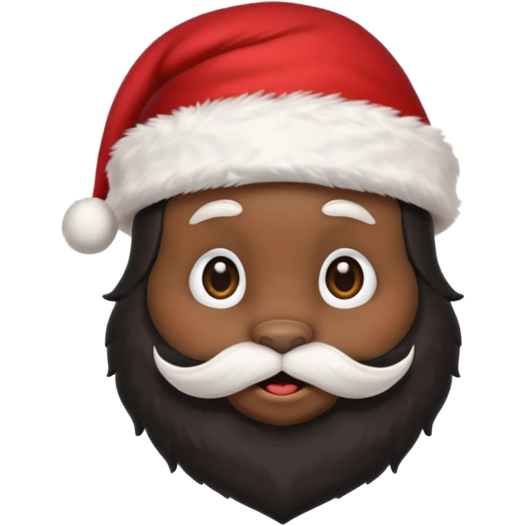 miniature black pinmcher in santa aht emoji