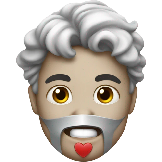 Un Cupidon avec un masque à gaz emoji