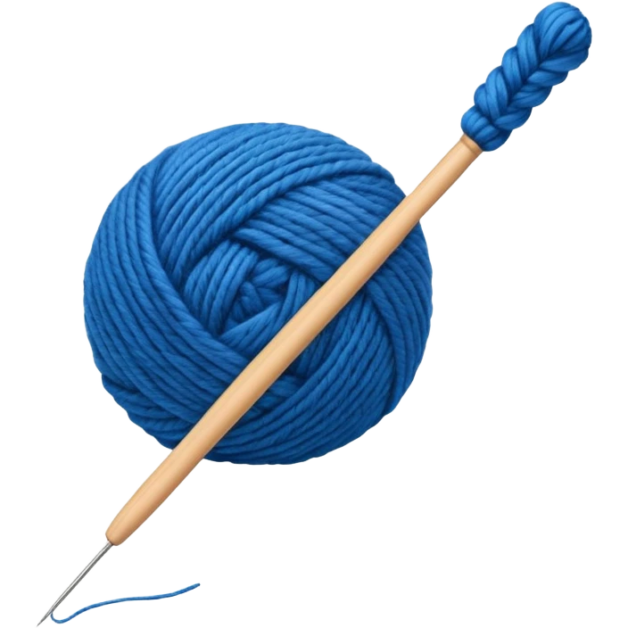 ball of wool with a knitting needle emoji