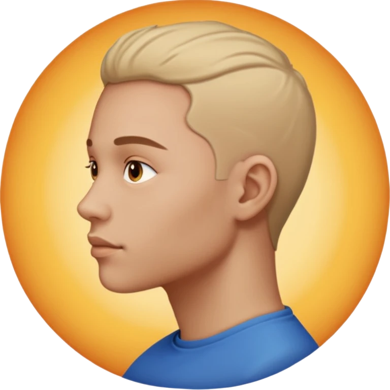 un personnage a partir du buste dans un rond en mode photo de profil emoji