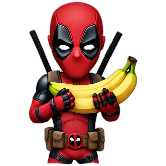 Deadpool Hold a banana emoji