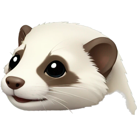 Ferret with flowers emoji