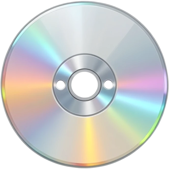 белый светящийся CD-диск, no background emoji