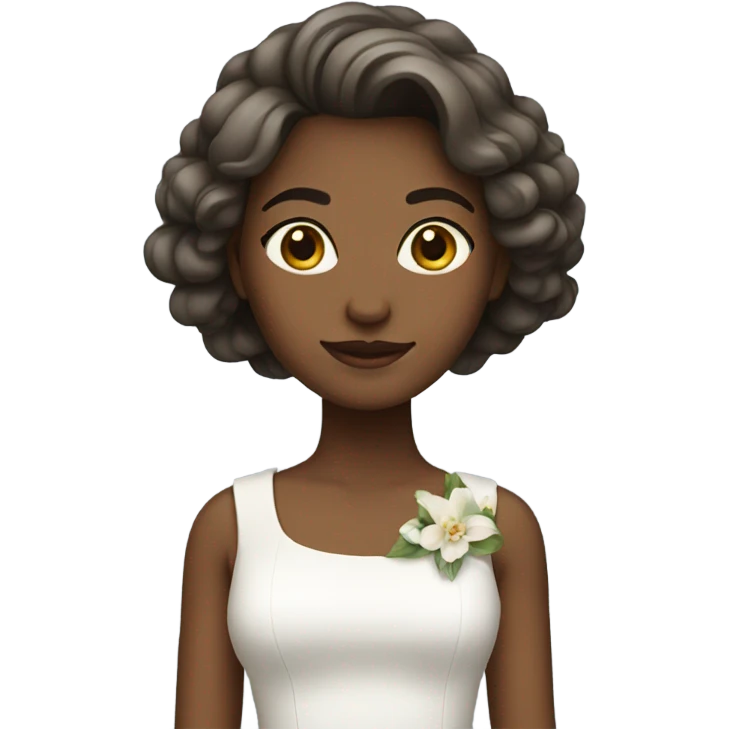 girl in white dress emoji