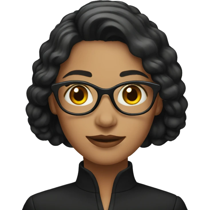 smart woman in black outfit emoji