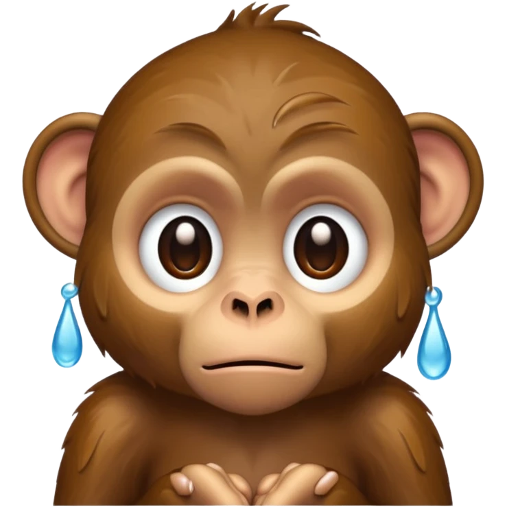 monkey with tears, sad emoji