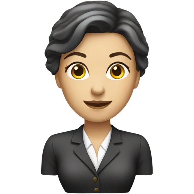 Caucasian Female business banker emoji