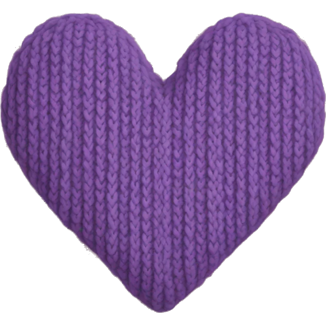 knitted heart emoji