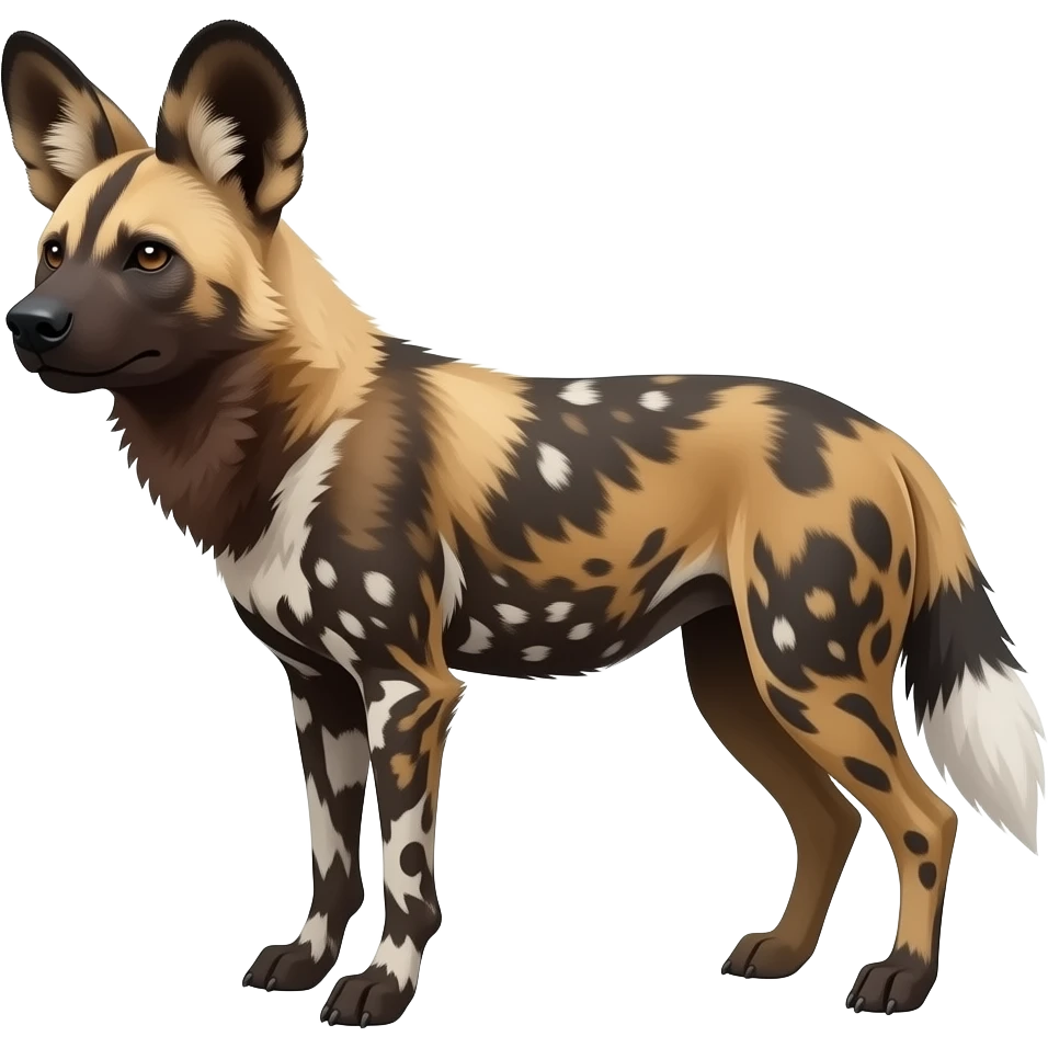 African Wild Dog-Serval-Cacomistle-Genet-Hyena-Jackal-Coyote-civet-hybrid emoji