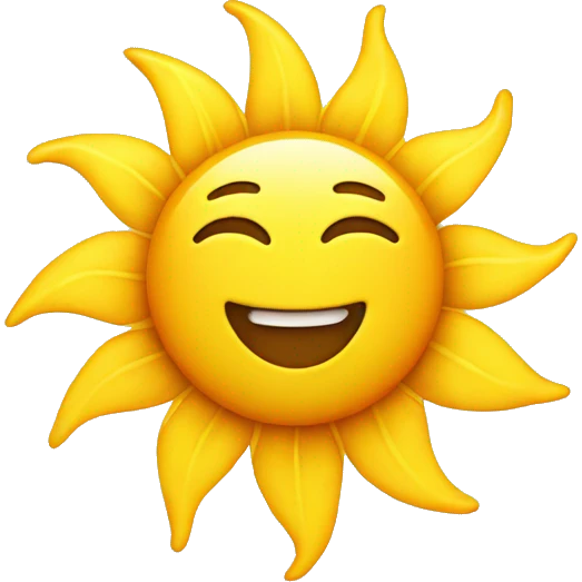 A happy sun emoji emoji