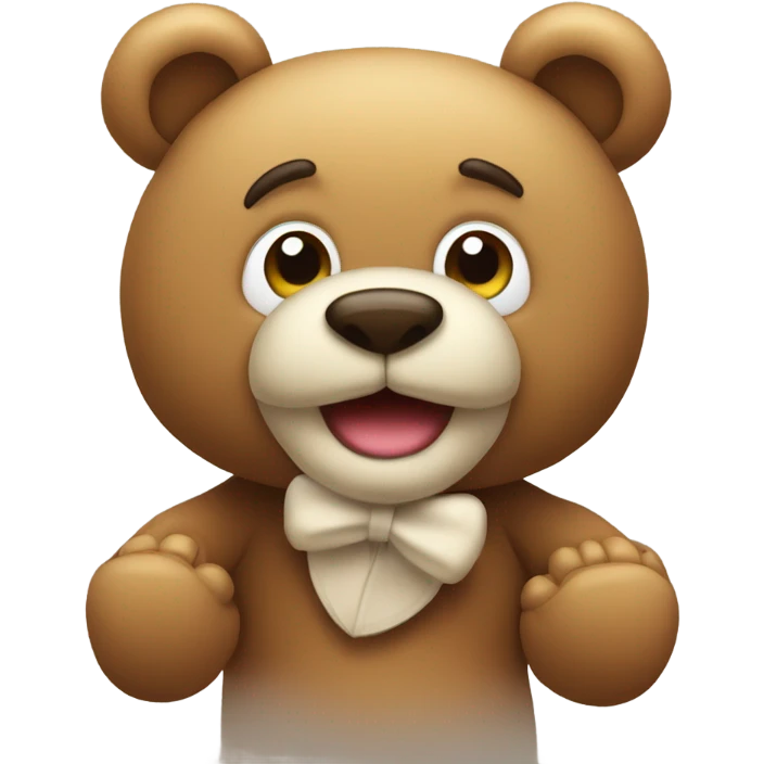 Urso de peluche com uma gravata emoji