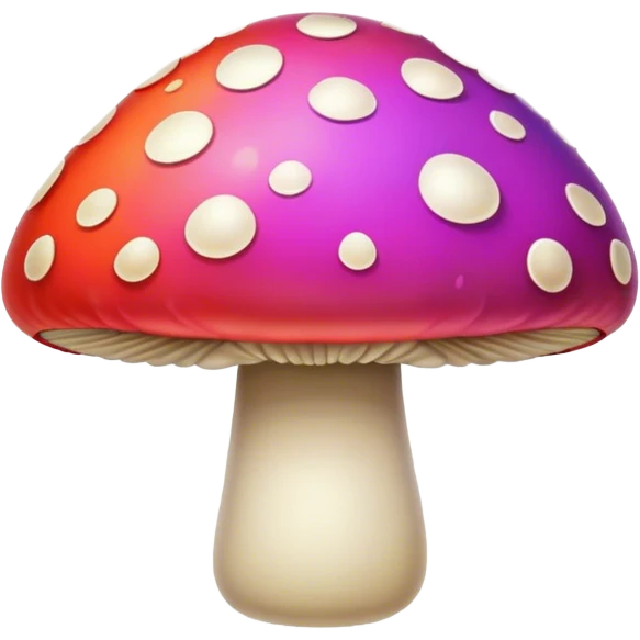 Majestic colorful mushroom emoji