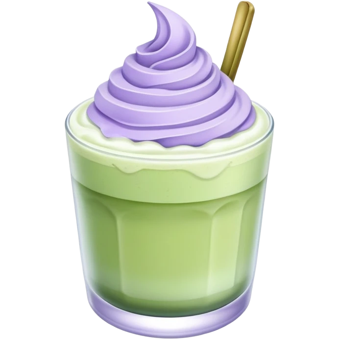 Iced lavender cream matcha  emoji