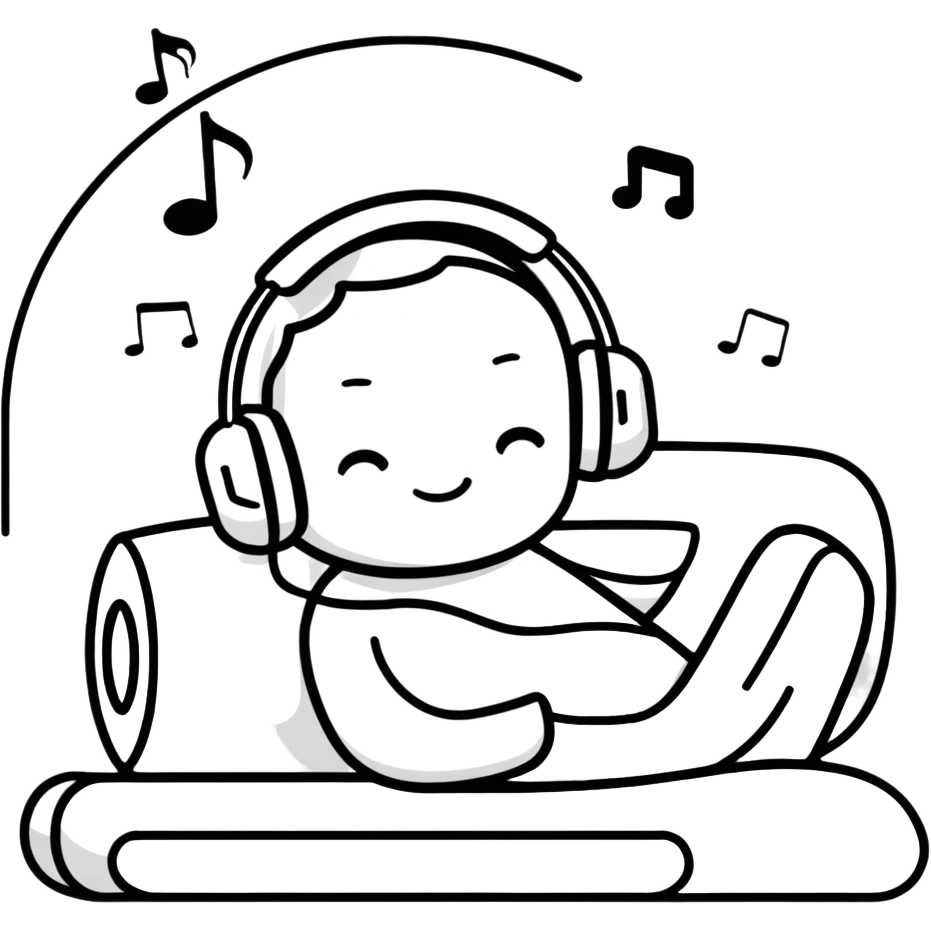 Relajado escuchando música emoji